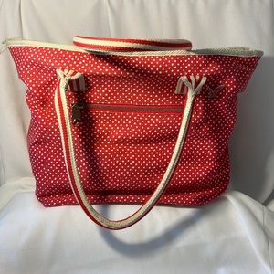 American Eagle Pink and White Polkadot Signature Bag